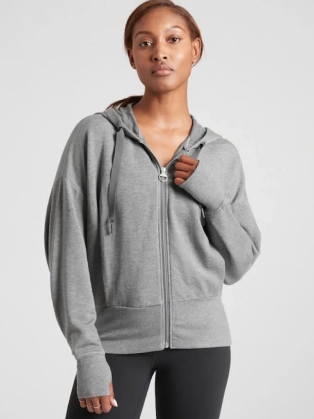 Athleta Balance full zip sweatshirt grey - XL